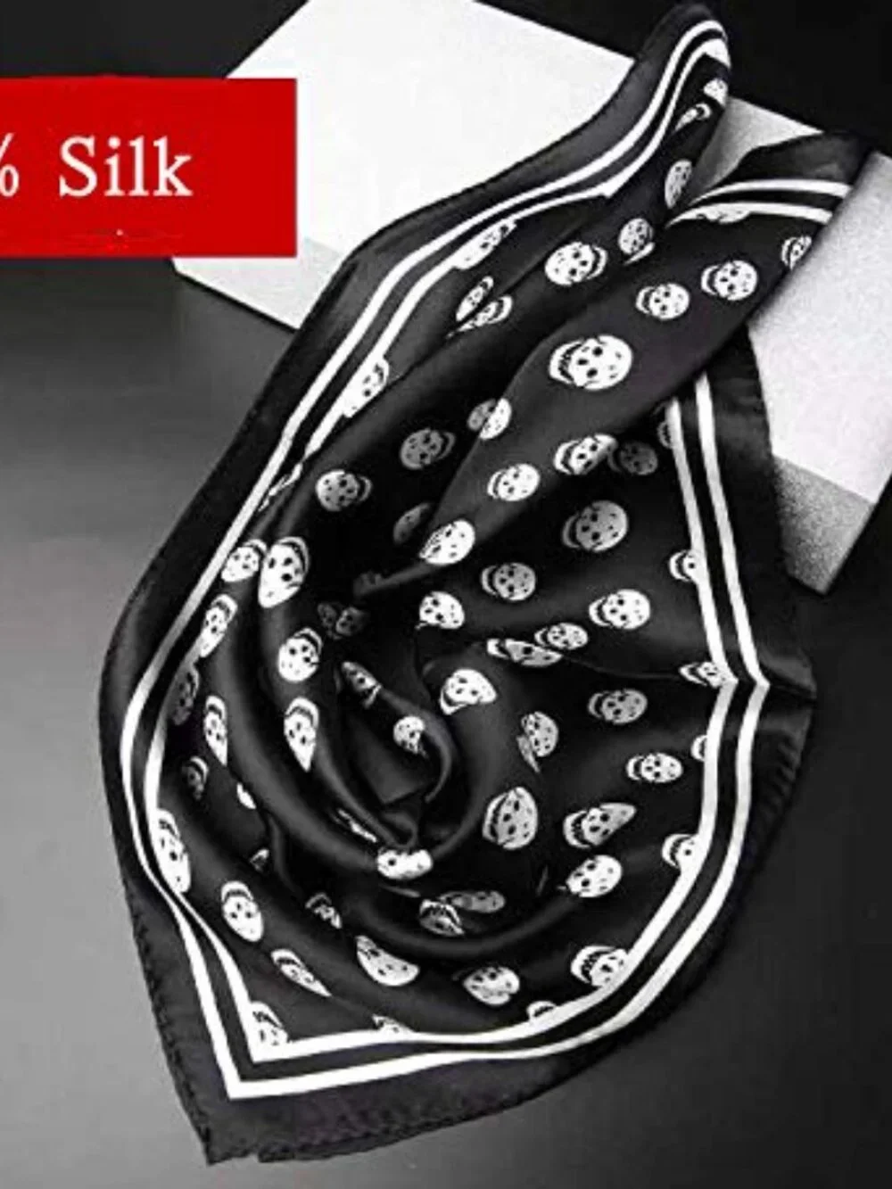 100% Mulberry Silk Square Scarf 21